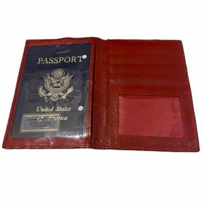 DIFRWear Passport Holder Red Leather